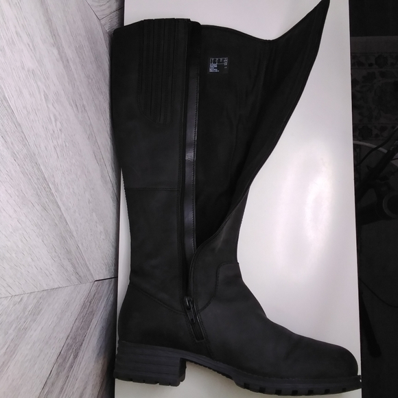 Clark's Collection Women's Tall Knee-high Riding Leather Zip Boots Sz: 6.5 Black - Picture 3 of 10